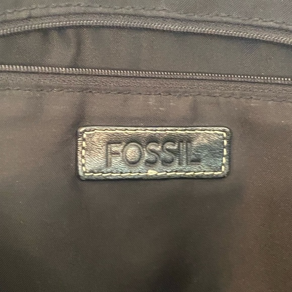 Fossil Signature Canvas and Leather Monogram Print Tote - Picture 5 of 8
